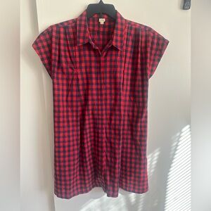 Red and Black Checkered Mini Dress